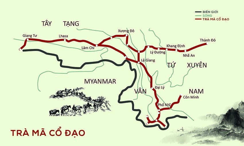 Bản đồ Trà Mã cổ đạo